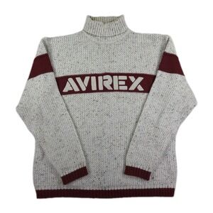 Vintage Avirex Sweater Mens 2XL‎ XXL Wool Turtleneck Pullover
